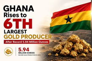 Ghana Rises to Sixth Among World’s Biggest Gold Producers After Record 5.94 Million Ounces