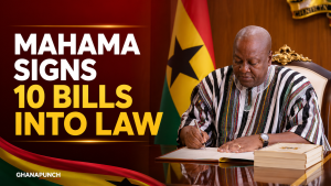 President Mahama Signs 10 Bills Into Law