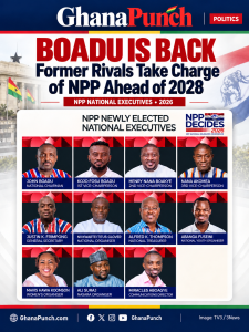 Boadu Is Back: Former Rivals Take Charge of NPP Ahead of 2028